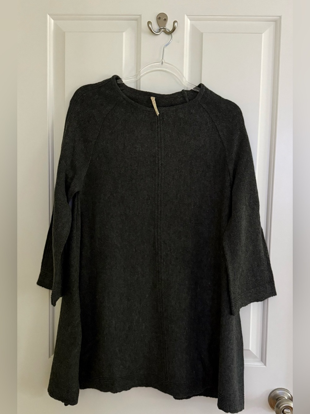 Raga Charcoal Gray Women's Sweater Weather Tunic Dress Size SM